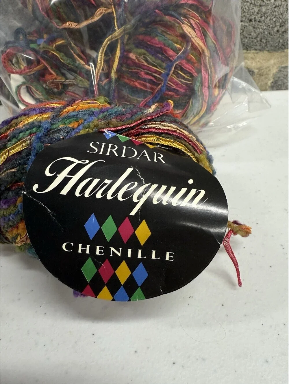 Sirdar Harlequin Chenille Wool/Viscose/Nylon Yarn Shade 706 - 4 Skein Lot